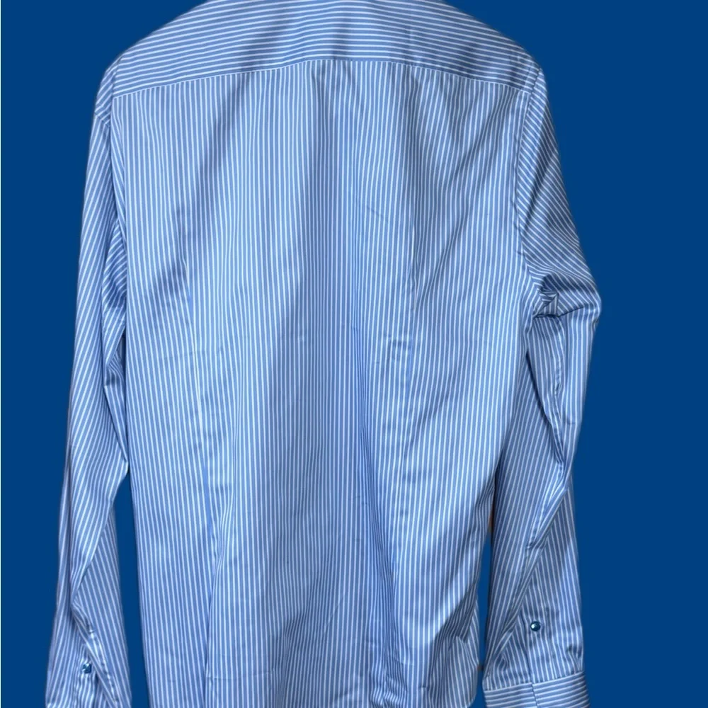 Versace Collection “Trend” in Elegant Blue Striped Dress Shirt for Men - Picture 3 of 6